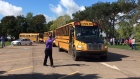 School buses evacuation