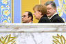 Франсуа Олланд,  Ангела Меркель и Петр Порошенко в Минске, 11 февраля 2015 года