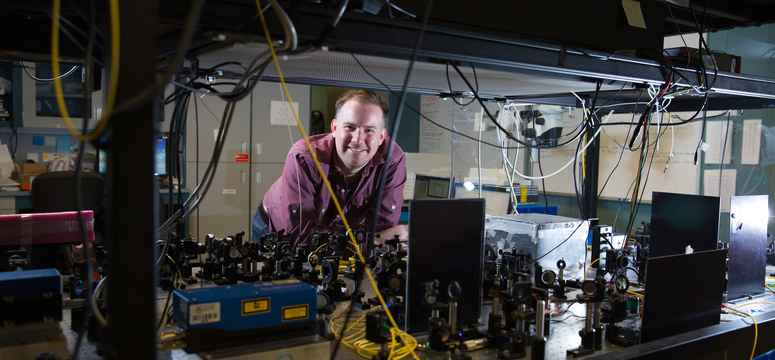 Neil Sinclair, PhD grad and Chancellor's Graduate Medal winner, has made it his mission to demystify quantum physics by using its principles to address real-world issues. Photos by Riley Brandt, University of Calgary